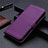 Funda de Cuero Cartera con Soporte Carcasa L03 para Oppo A11s Morado