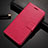 Funda de Cuero Cartera con Soporte Carcasa L03 para Oppo A72 Rosa Roja