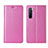 Funda de Cuero Cartera con Soporte Carcasa L03 para Oppo F15 Rosa