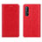 Funda de Cuero Cartera con Soporte Carcasa L03 para Oppo Reno3 Pro Rojo