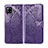 Funda de Cuero Cartera con Soporte Carcasa L03 para Samsung Galaxy A42 5G Morado