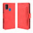 Funda de Cuero Cartera con Soporte Carcasa L03 para Samsung Galaxy M21 Rojo