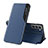 Funda de Cuero Cartera con Soporte Carcasa L03 para Samsung Galaxy S21 FE 5G Azul