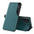 Funda de Cuero Cartera con Soporte Carcasa L03 para Samsung Galaxy S23 Ultra 5G Verde