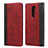 Funda de Cuero Cartera con Soporte Carcasa L03 para Sony Xperia 1 Rojo