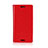 Funda de Cuero Cartera con Soporte Carcasa L03 para Sony Xperia XZ1 Compact Rojo