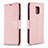 Funda de Cuero Cartera con Soporte Carcasa L03 para Xiaomi Poco M2 Pro Oro Rosa