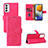 Funda de Cuero Cartera con Soporte Carcasa L03Z para Samsung Galaxy F23 5G Rosa Roja