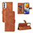 Funda de Cuero Cartera con Soporte Carcasa L03Z para Samsung Galaxy M23 5G Marron