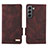 Funda de Cuero Cartera con Soporte Carcasa L03Z para Samsung Galaxy S21 FE 5G Marron