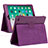 Funda de Cuero Cartera con Soporte Carcasa L04 para Apple iPad 10.2 (2019) Morado