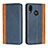 Funda de Cuero Cartera con Soporte Carcasa L04 para Huawei Nova 3e Azul