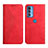 Funda de Cuero Cartera con Soporte Carcasa L04 para Motorola Moto Edge 20 Pro 5G Rojo