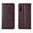 Funda de Cuero Cartera con Soporte Carcasa L04 para Oppo F15 Marron