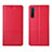 Funda de Cuero Cartera con Soporte Carcasa L04 para Oppo Find X2 Lite Rojo