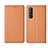 Funda de Cuero Cartera con Soporte Carcasa L04 para Oppo Find X2 Neo Naranja