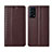 Funda de Cuero Cartera con Soporte Carcasa L04 para Oppo Find X3 Lite 5G Marron