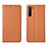 Funda de Cuero Cartera con Soporte Carcasa L04 para Oppo K7 5G Naranja