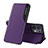 Funda de Cuero Cartera con Soporte Carcasa L04 para Oppo Reno8 5G Morado