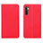 Funda de Cuero Cartera con Soporte Carcasa L04 para Realme X2 Rojo