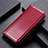 Funda de Cuero Cartera con Soporte Carcasa L04 para Samsung Galaxy A21s Rojo Rosa