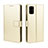 Funda de Cuero Cartera con Soporte Carcasa L04 para Samsung Galaxy A51 5G Oro