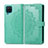 Funda de Cuero Cartera con Soporte Carcasa L04 para Samsung Galaxy F12 Menta Verde