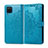 Funda de Cuero Cartera con Soporte Carcasa L04 para Samsung Galaxy M12 Azul Cielo