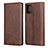 Funda de Cuero Cartera con Soporte Carcasa L04 para Samsung Galaxy M40S Marron