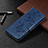 Funda de Cuero Cartera con Soporte Carcasa L04 para Xiaomi Redmi 9 India Azul