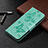 Funda de Cuero Cartera con Soporte Carcasa L04 para Xiaomi Redmi 9C Menta Verde