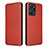 Funda de Cuero Cartera con Soporte Carcasa L04Z para Huawei Honor X7a Rojo