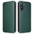 Funda de Cuero Cartera con Soporte Carcasa L04Z para Realme 10 Pro 5G Verde