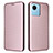 Funda de Cuero Cartera con Soporte Carcasa L04Z para Realme C30 Oro Rosa