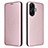 Funda de Cuero Cartera con Soporte Carcasa L04Z para Realme C55 Oro Rosa