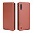 Funda de Cuero Cartera con Soporte Carcasa L04Z para Samsung Galaxy A01 SM-A015 Marron