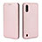 Funda de Cuero Cartera con Soporte Carcasa L04Z para Samsung Galaxy A01 SM-A015 Oro Rosa