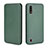 Funda de Cuero Cartera con Soporte Carcasa L04Z para Samsung Galaxy A01 SM-A015 Verde