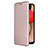 Funda de Cuero Cartera con Soporte Carcasa L04Z para Samsung Galaxy A02s Oro Rosa