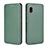 Funda de Cuero Cartera con Soporte Carcasa L04Z para Samsung Galaxy A20 SC-02M SCV46 Verde