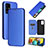 Funda de Cuero Cartera con Soporte Carcasa L04Z para Samsung Galaxy A52 4G Azul