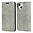 Funda de Cuero Cartera con Soporte Carcasa L05 para Apple iPhone 14 Gris