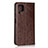 Funda de Cuero Cartera con Soporte Carcasa L05 para Huawei Nova 7i Marron