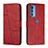 Funda de Cuero Cartera con Soporte Carcasa L05 para Motorola Moto Edge S Pro 5G Rojo