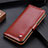 Funda de Cuero Cartera con Soporte Carcasa L05 para Nokia 2.4 Marron