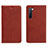 Funda de Cuero Cartera con Soporte Carcasa L05 para Oppo F15 Marron