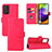 Funda de Cuero Cartera con Soporte Carcasa L05Z para Samsung Galaxy A52 4G Rosa Roja