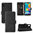 Funda de Cuero Cartera con Soporte Carcasa L05Z para Samsung Galaxy M02 Negro