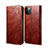 Funda de Cuero Cartera con Soporte Carcasa L06 para Apple iPhone 12 Pro Max Marron