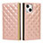 Funda de Cuero Cartera con Soporte Carcasa L06 para Apple iPhone 13 Mini Oro Rosa